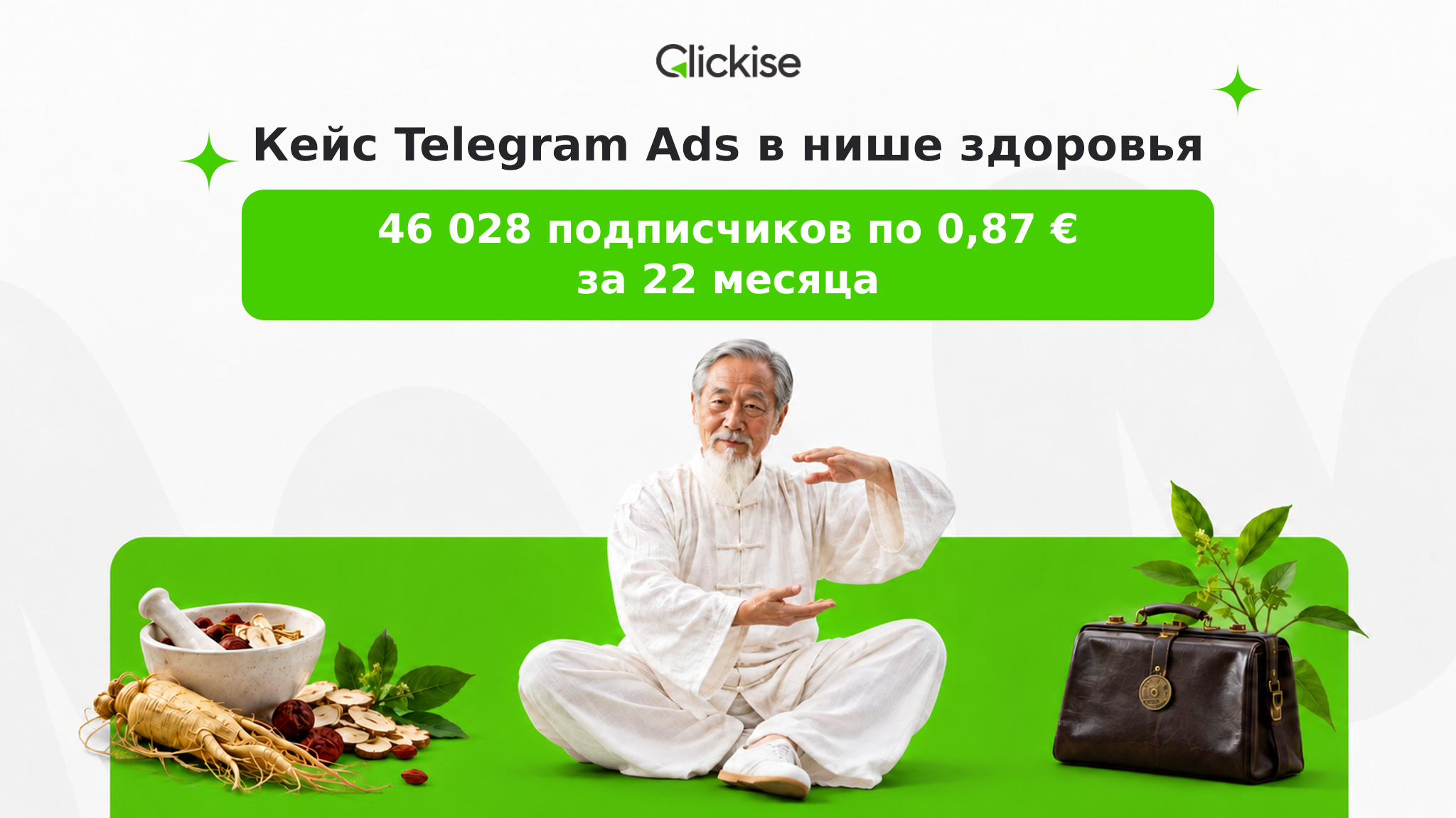 Telegram Ads в нише здоровья: 46 028 подписчиков по 0,87 € за 22 месяца